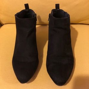 Old Navy Black Suede Ankle Boots